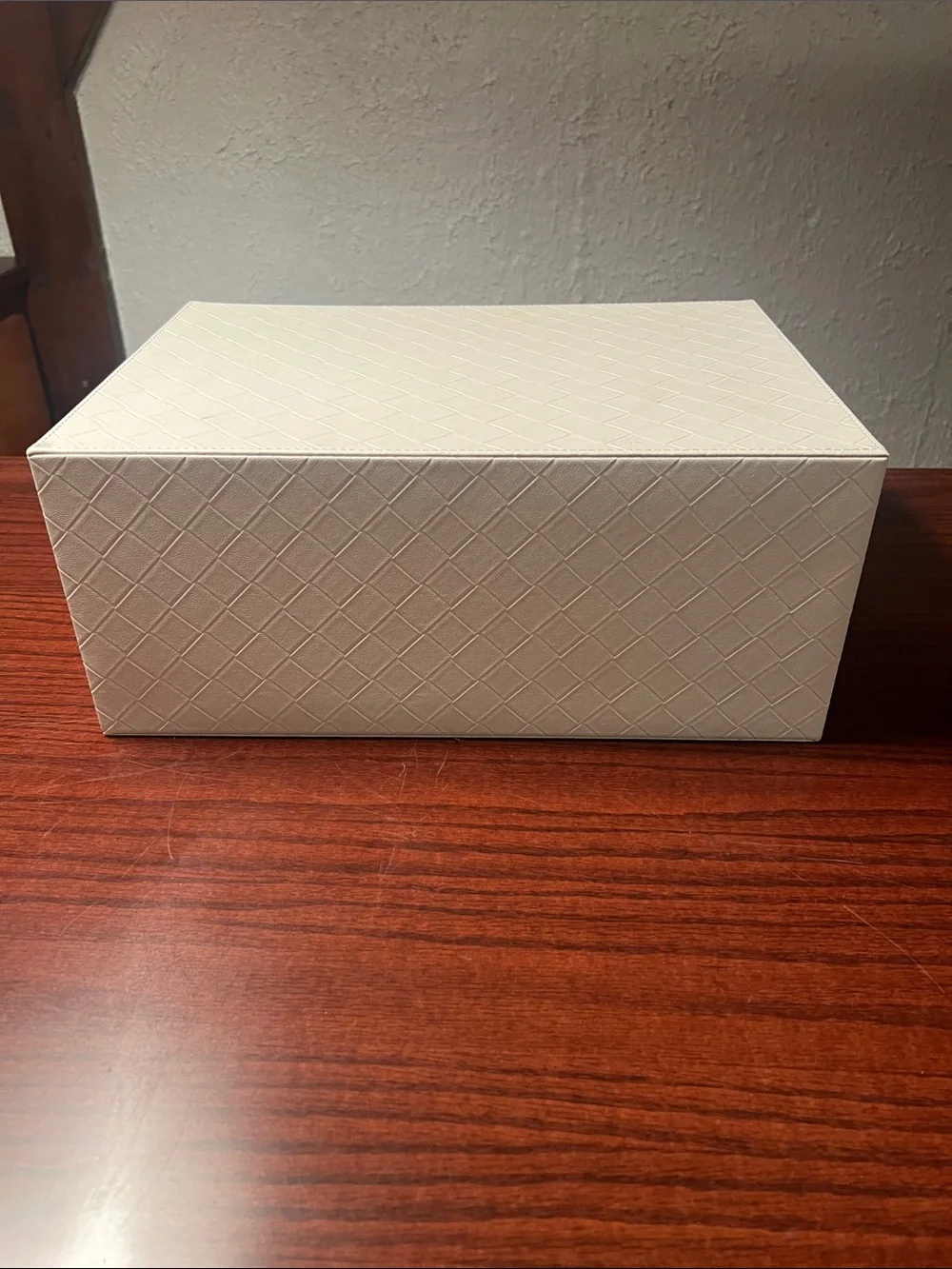 White Quilted 3-Drawer Jewelry or Cosmetic Drawers with Gold Bow Pulls